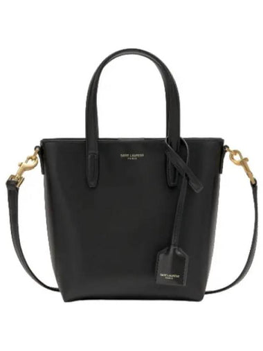 Mini Toy Calfskin Shopper Bag Black - SAINT LAURENT - BALAAN 1