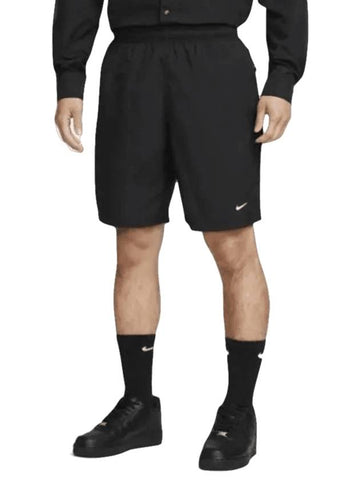 Solo Swoosh Woven Shorts Black - NIKE - BALAAN 1