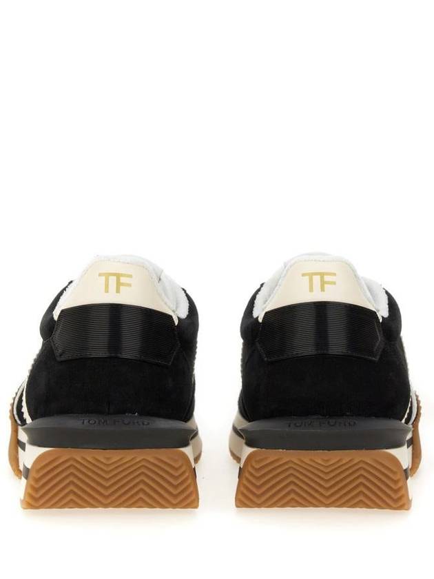 Suede James Sneakers Black Cream - TOM FORD - BALAAN 5