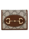 Horsebit 1955 Bifold Card Wallet Brown - GUCCI - BALAAN 2