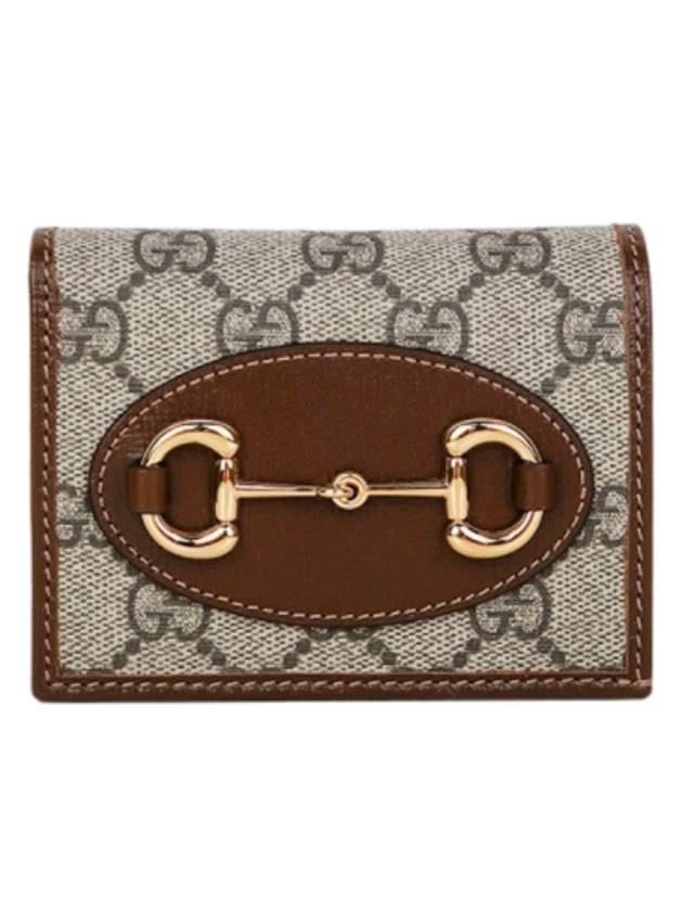 Horsebit 1955 Bifold Card Wallet Brown - GUCCI - BALAAN 2