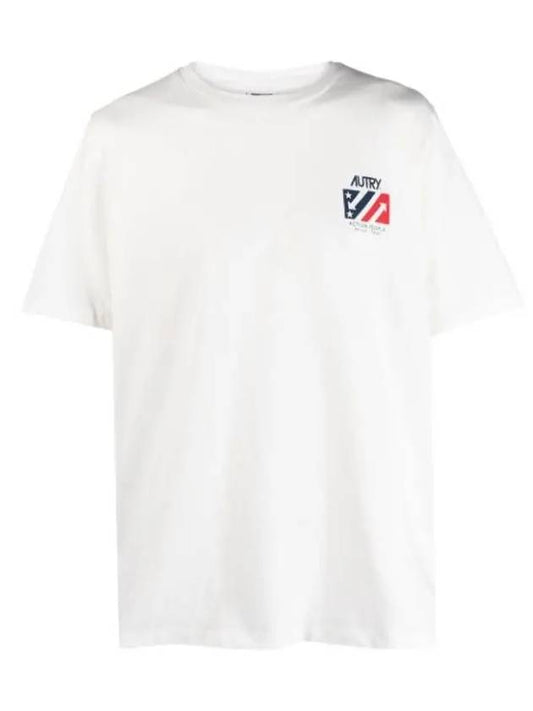Men's Logo Short Sleeve T-Shirt White - AUTRY - BALAAN 2
