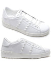 Rockstud Untitled Low Top Sneakers White - VALENTINO - BALAAN 2