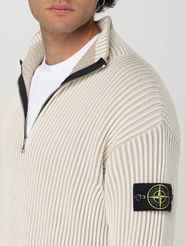 Vanish Ribbed Knit Top Beige - STONE ISLAND - BALAAN 6