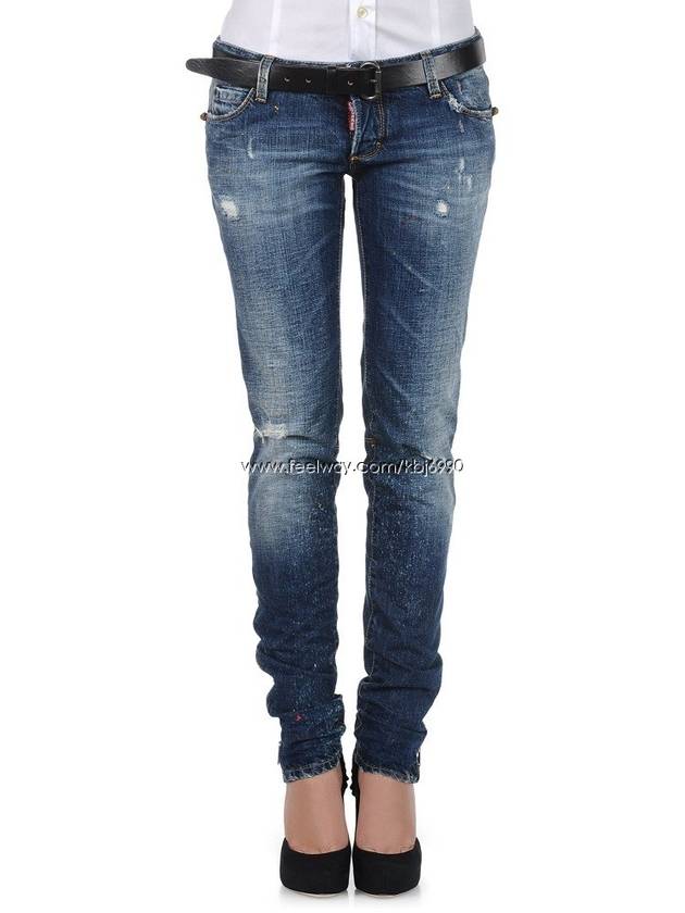 Women's Snowflake Washing Rose Steel Tab Slim Jeans 75LA0302 - DSQUARED2 - BALAAN 3