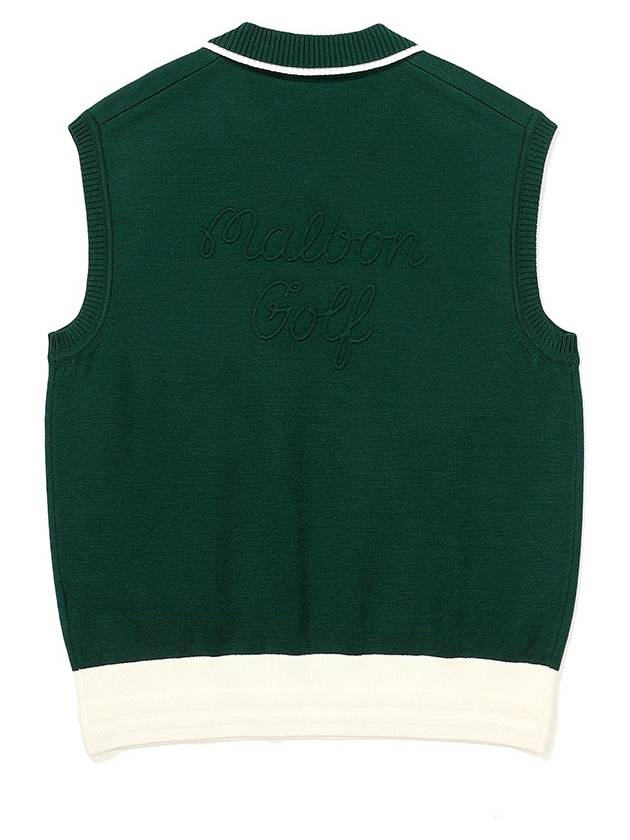 Color combination point sleeveless knit GREEN WOMAN - MALBON GOLF - BALAAN 2