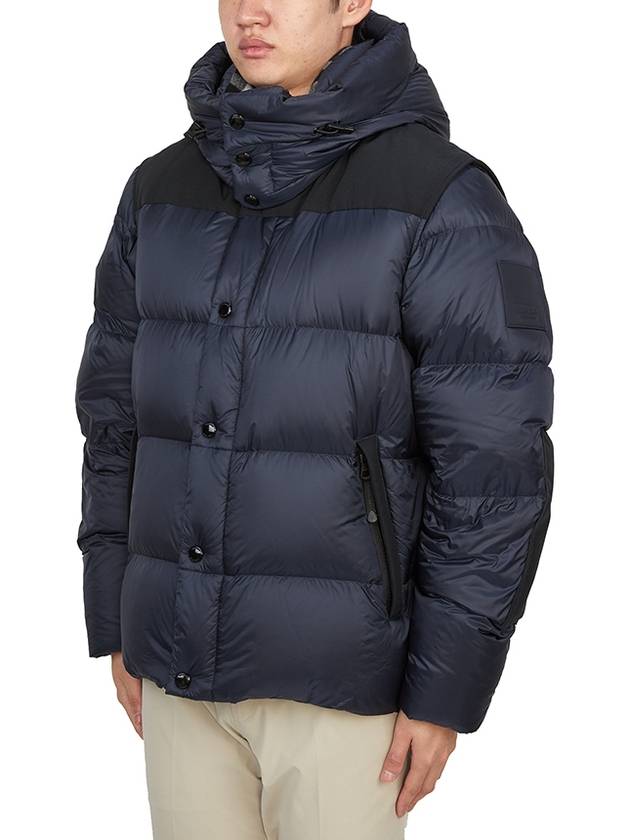 Hooded Nylon Down Padding Navy - BURBERRY - BALAAN 5