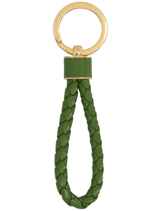 Intrecciato Lambskin Key Holder Avocado - BOTTEGA VENETA - BALAAN 1