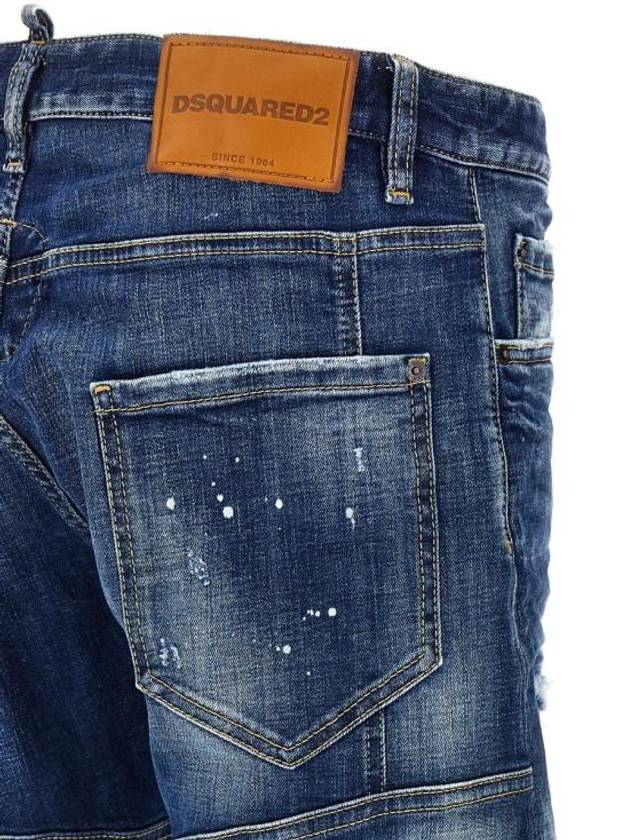 Paint Splatter Tidy Biker Jeans Navy - DSQUARED2 - BALAAN 5