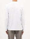 Circle logo ripstop point long sleeve t shirt white 8D00005 8390T 001 - MONCLER - BALAAN 5