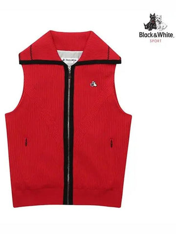 Sailor Collar Windproof Lining Knit Vest 2013LXVCRED - BLACK&WHITE - BALAAN 1