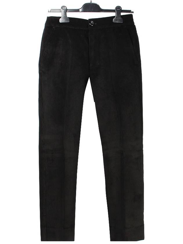 Corduroy Track Pants Black - AMI - BALAAN 2