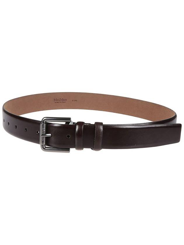 Wetreader35 leather belt dark brown - MAX MARA - BALAAN 3