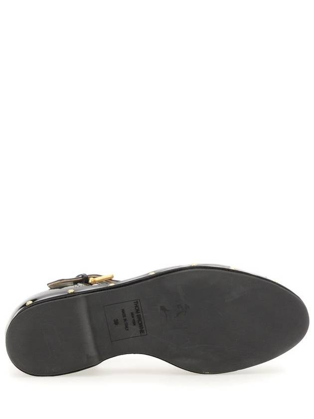 Soft Patent Fisherman Clog Sandals Black - THOM BROWNE - BALAAN 5