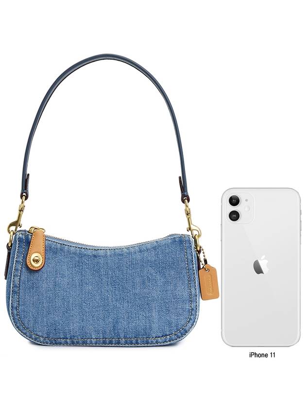 Swinger 20 Women s Denim Shoulder Bag CR553 B4 INDIGO - COACH - BALAAN 9