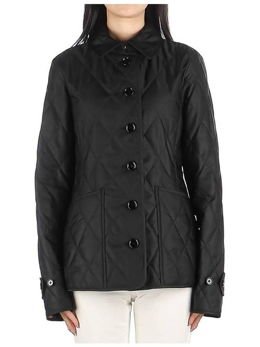 Diamond Quilted Thermoregulated Jacket Black - BURBERRY - BALAAN 2