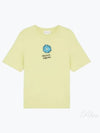 Floating Flower Cotton Short Sleeve T-Shirt Yellow - MAISON KITSUNE - BALAAN 2