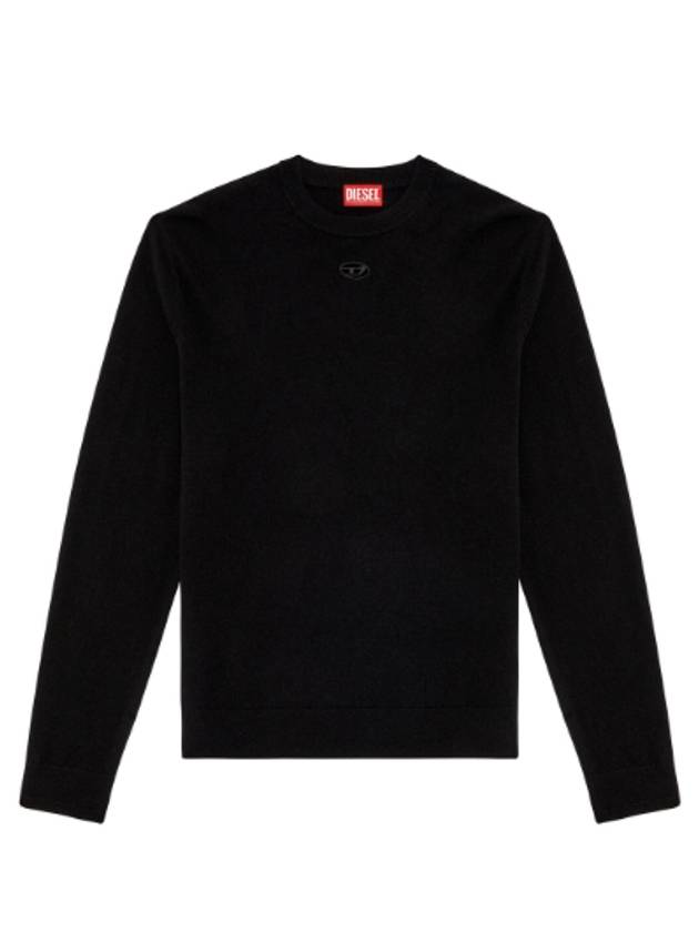 K-Vieri Logo Embroidery Sweatshirt Black - DIESEL - BALAAN 6