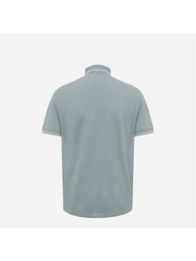 Men's Logo Patch Lining Short Sleeve Polo Shirt Sky Blue - STONE ISLAND - BALAAN 7