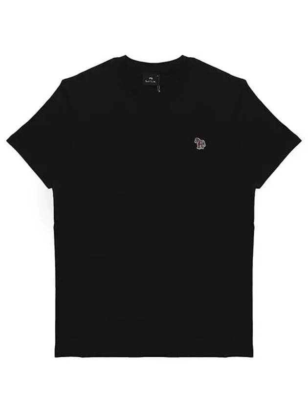 Zebra Logo Cotton Short Sleeve T-Shirt Black - PAUL SMITH - BALAAN 3