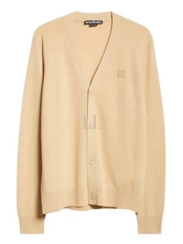 Cardigan CPA face logo V neck - ACNE STUDIOS - BALAAN 1