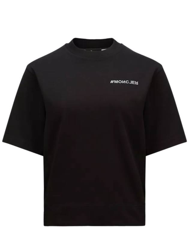 Grenoble logo short sleeve t shirt black - MONCLER - BALAAN 2