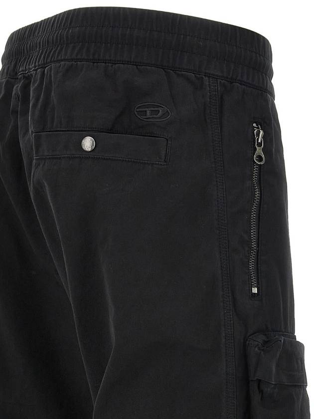 P Danzel Twill Cargo Straight Pants Black - DIESEL - BALAAN 5