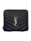 Monogram Compact Zipper Halfwallet Black - SAINT LAURENT - BALAAN 2