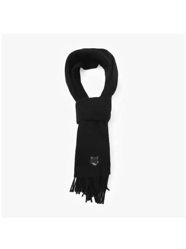 Wool Fox Head Muffler Black - MAISON KITSUNE - BALAAN 6