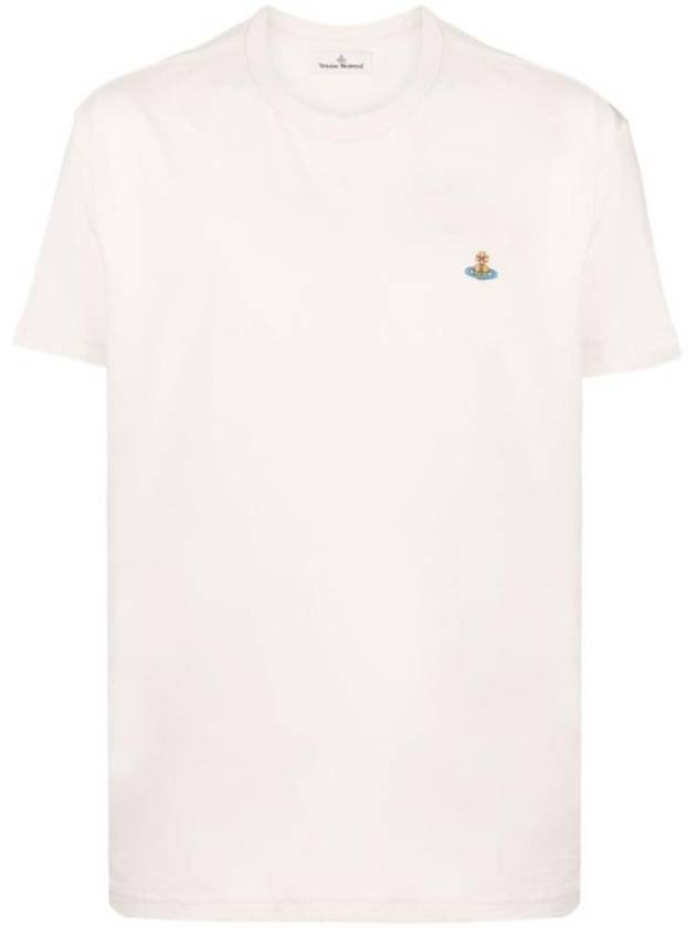 ORB Logo Cotton Short Sleeve T-Shirt Beige - VIVIENNE WESTWOOD - BALAAN 2