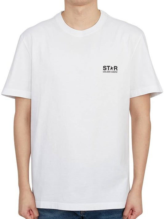 Star Logo Print Short Sleeve T-Shirt White - GOLDEN GOOSE - BALAAN.
