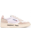 Medalist Pink Tab Low Top Sneakers White - AUTRY - BALAAN 1