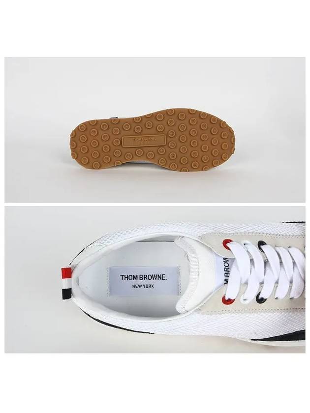 Fine Kid Suede Tech Runner Sneaker Navy - THOM BROWNE - BALAAN 5