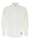 Embroidered Logo Long Sleeve Shirt White - MAISON KITSUNE - BALAAN 2