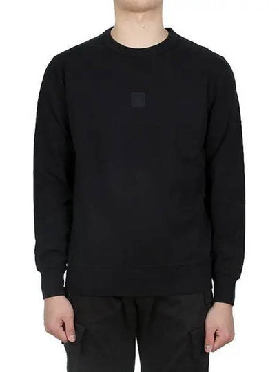 Logo Patch Cotton Sweatshirt Black - CP COMPANY - BALAAN 2