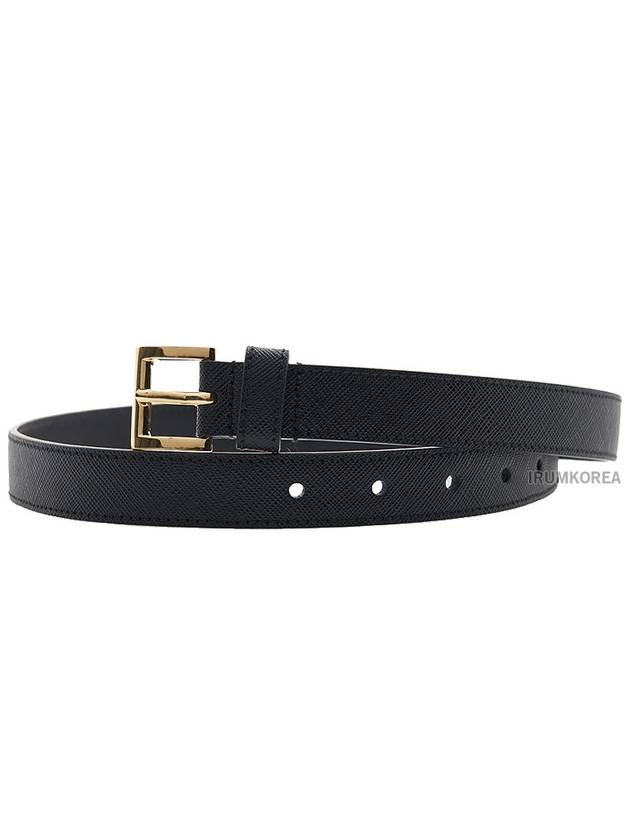 Saffiano Leather Belt Black - PRADA - BALAAN 3