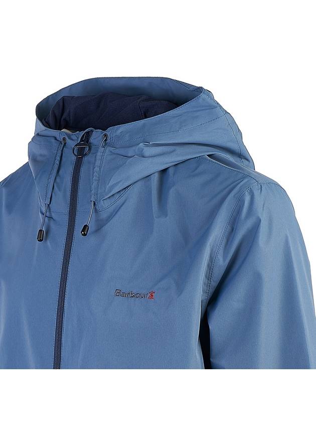 Logo Hiker Hooded Jacket Blue - BARBOUR - BALAAN 6