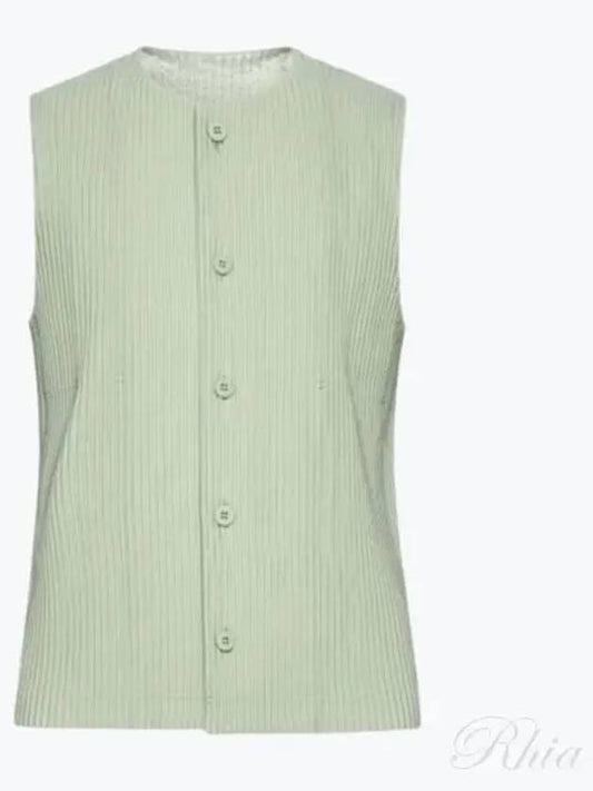 Tailored Pleated 1 Vest Green - ISSEY MIYAKE - BALAAN 2