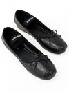 Women's Logo Leather Ballerinas Black - MIU MIU - BALAAN 6