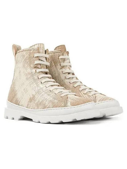 Brutus Medium Lace-Up Worker Boots Beige - CAMPER - BALAAN 2