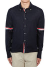 Merino Wool Armband Long Sleeve Shirt Navy - THOM BROWNE - BALAAN 2