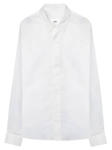 Hidden Button Shirt Men s Long Sleeve - AMI - BALAAN 1