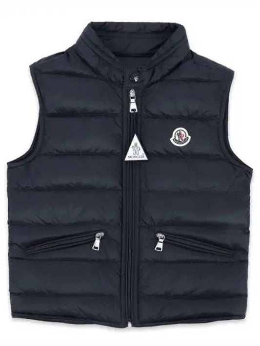 Kids Logo Patch Lightweight Padded Vest Navy 1A00055 595FE 778 8 10A 1053987 - MONCLER - BALAAN 1