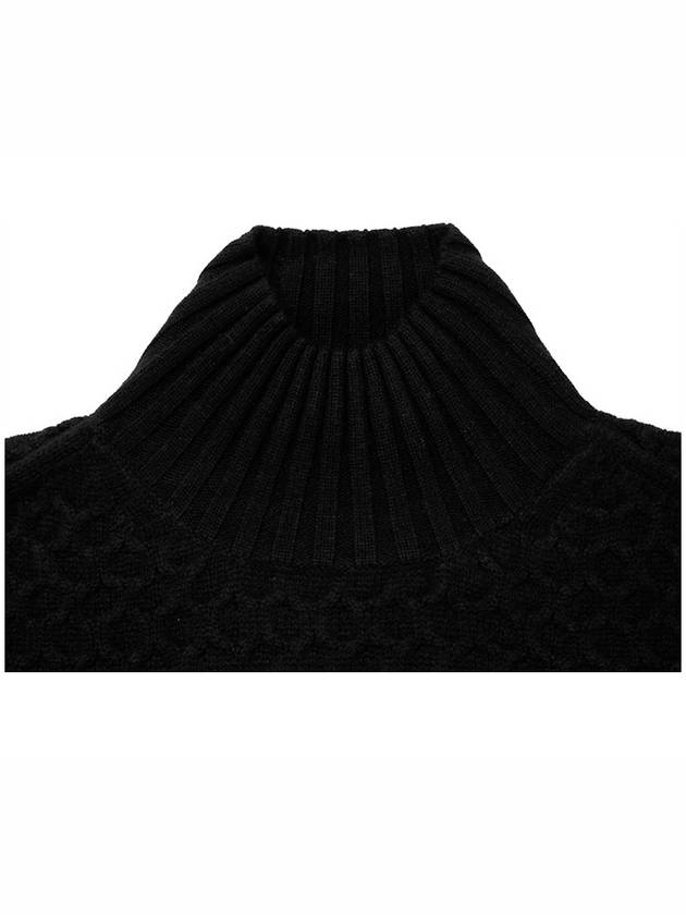 Black Valdese Wool Cashmere Sweater VALDESE 011 - MAX MARA - BALAAN 3