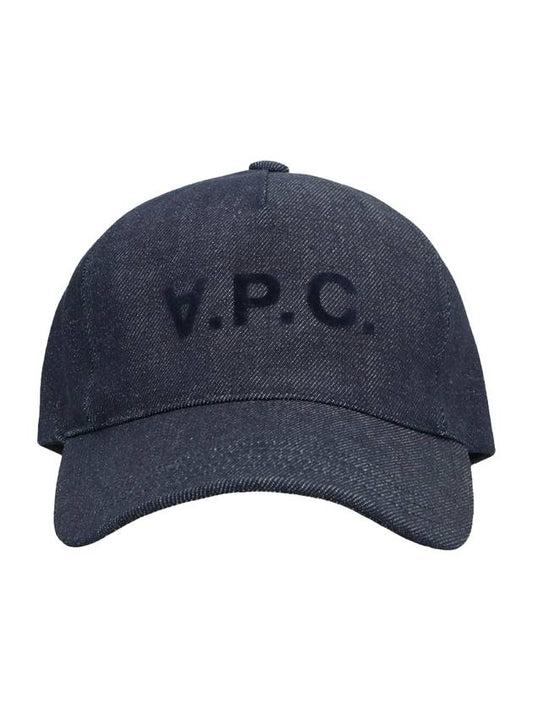 VPC Velvet Logo Denim Ball Cap Blue - A.P.C. - BALAAN 1