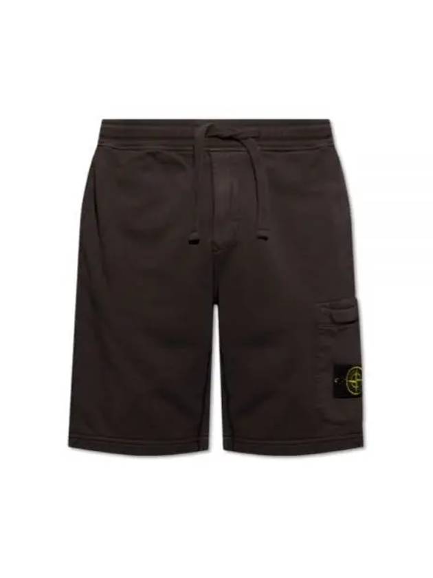 Cotton Fleece Cargo Bermuda Shorts Dark Grey - STONE ISLAND - BALAAN 2