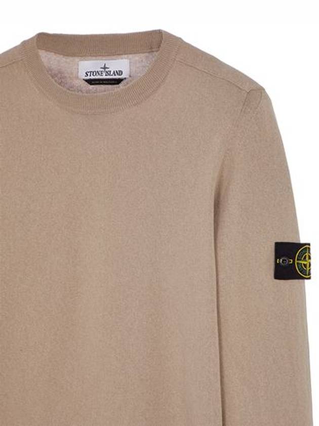 Wappen Patch Crew Neck Cotton Knit Top Grey - STONE ISLAND - BALAAN 3