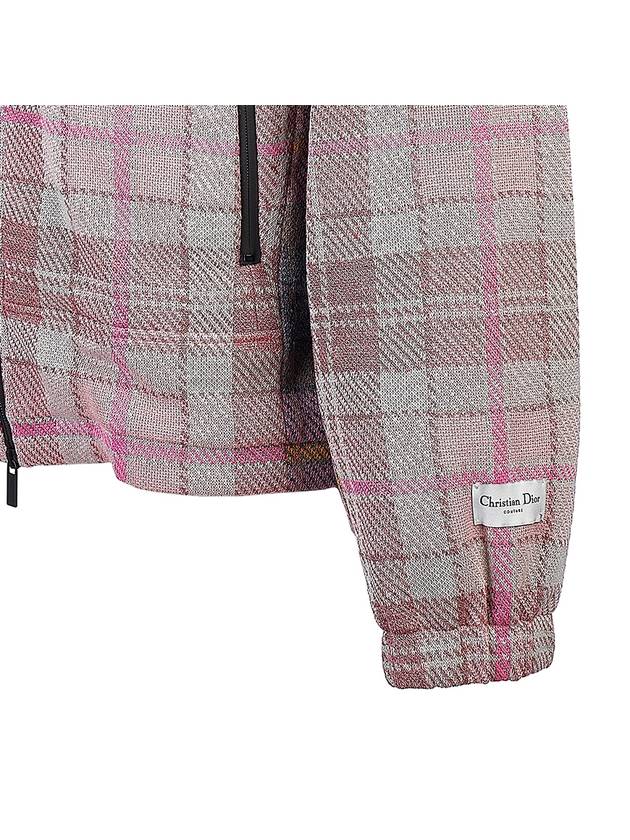 Check Hooded Jacket Pink - DIOR - BALAAN 7