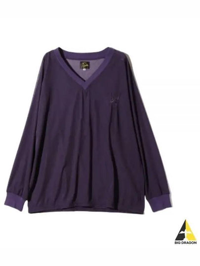 LS V Neck Long Sleeve T-Shirt Purple - NEEDLES - BALAAN 2