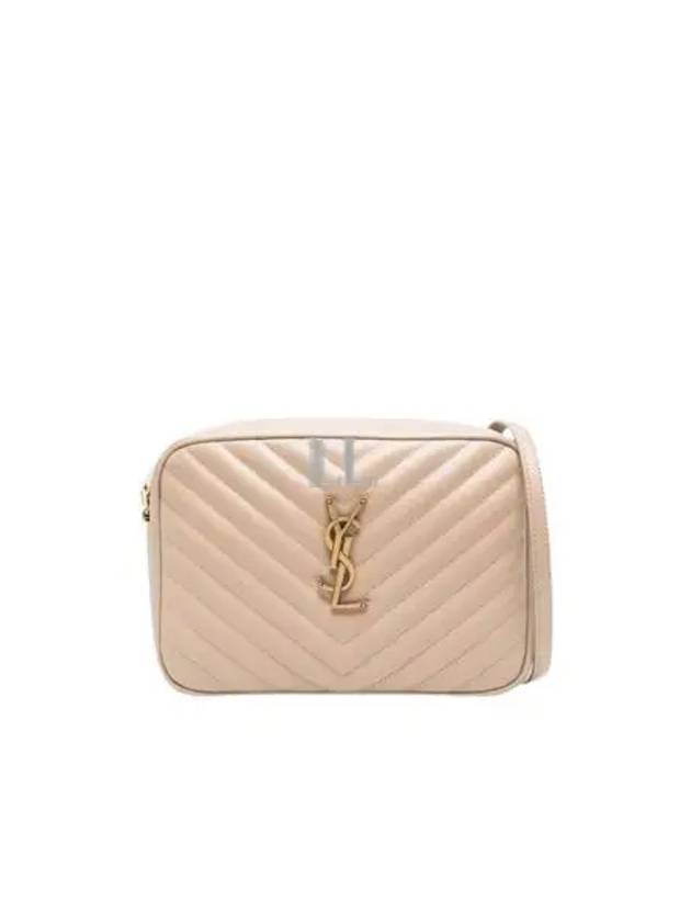 Lou Logo Quilting Cross Bag Beige - SAINT LAURENT - BALAAN 2